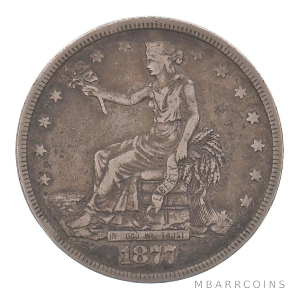 1877 Seated Liberty Trade Dollar Beautiful Tone *3648