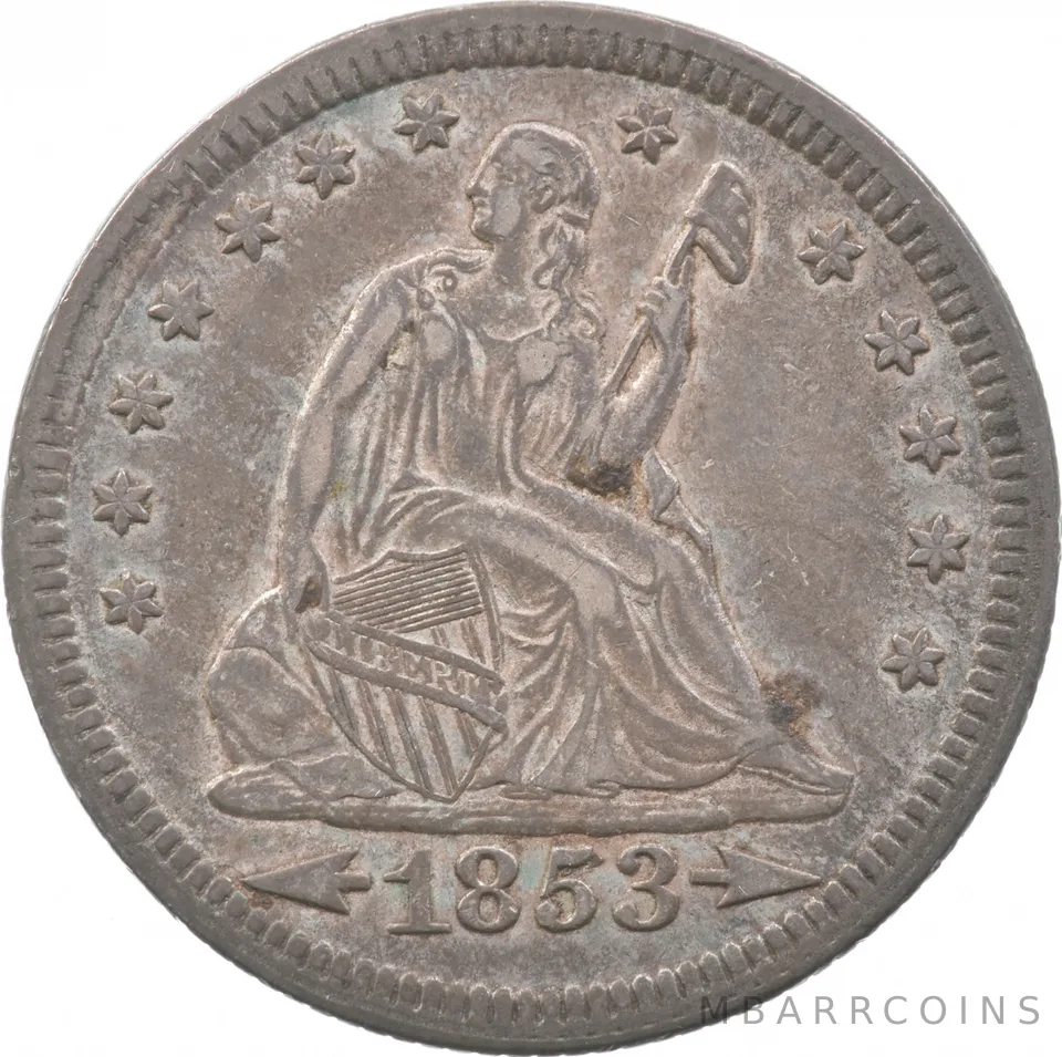 1853 Seated Liberty Quarter Arrows *5523