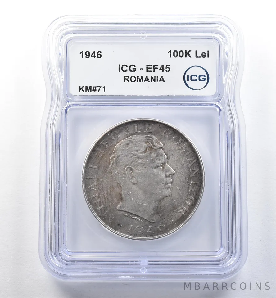 1946 Romania 100,000 Lei KM#71 EF45 ICG *2597