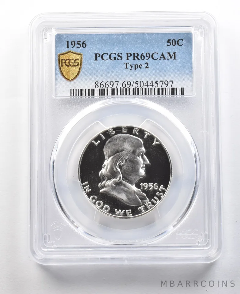 1956 Franklin Half Dollar Type 2 PR69 CAM PCGS *0377