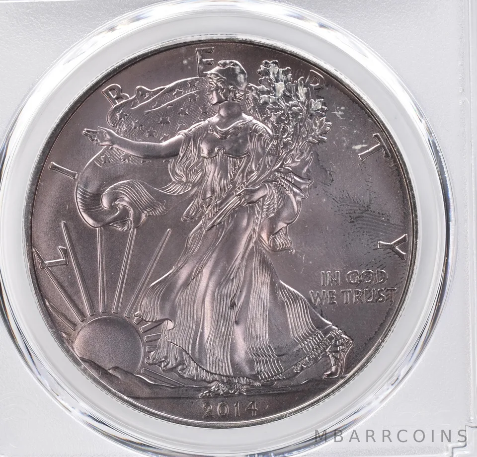2014 American Silver Eagle MS68 PCGS Beautiful Tone *1198
