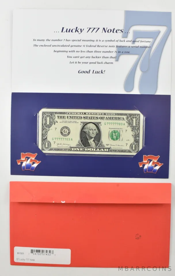 2017 $1 Chicago IL FRN Lucky 777 Bureau Of Engraving *7951