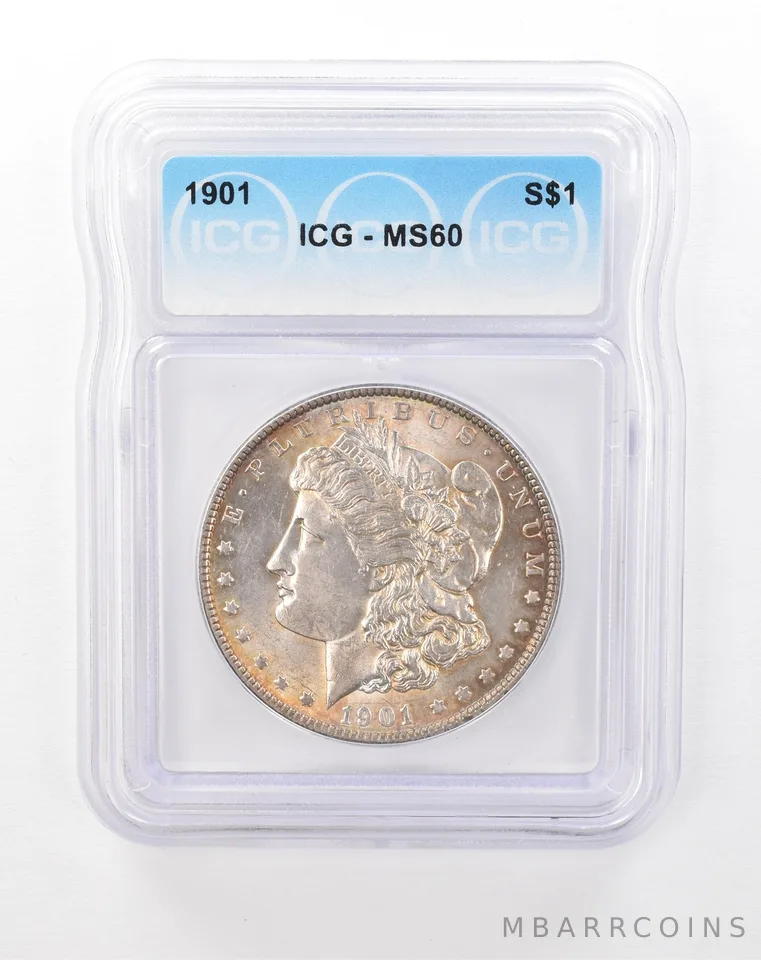 1901 Morgan Silver Dollar MS60 ICG Beautiful Tone a3311