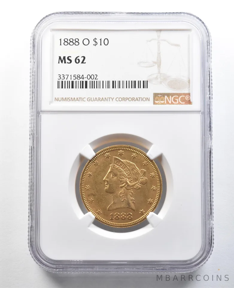 1888-O $10 Liberty Head Gold Eagle MS62 NGC *3373