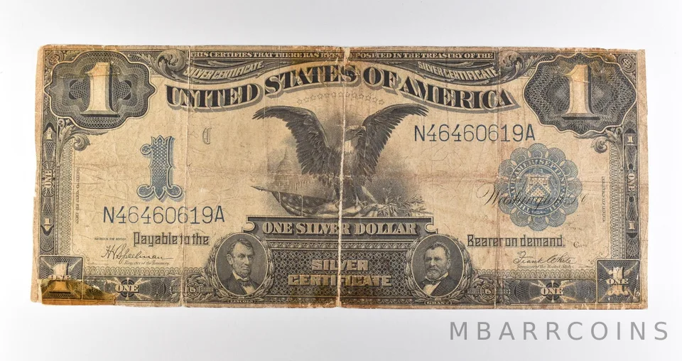 1899 $1 Silver Certificate Black Eagle Blue Seal Large Note Fr#236 *4585
