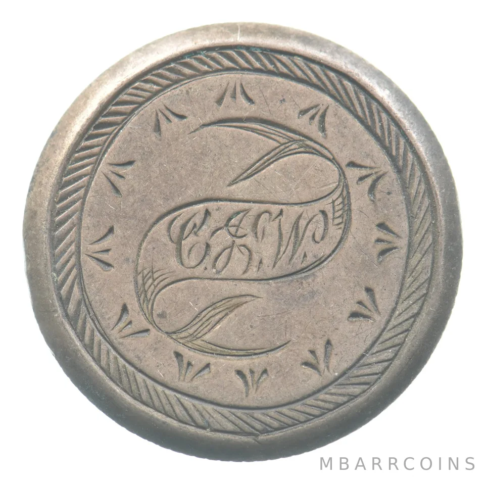 1847 Seated Liberty Dime Love Token CLW Victorian *4797