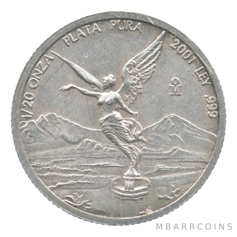2001 Mo Mexico 1/20 Onza Silver Libertad *7408