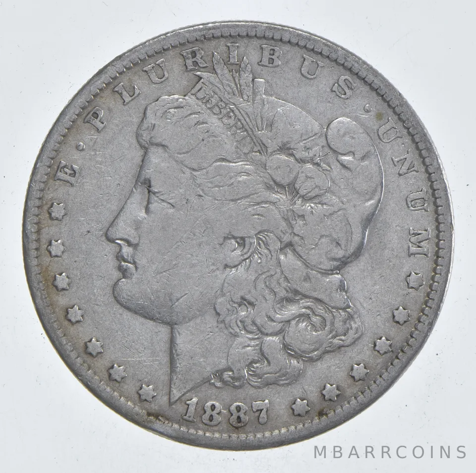 Early - 1887 Morgan Silver Dollar - 90% US Coin *878