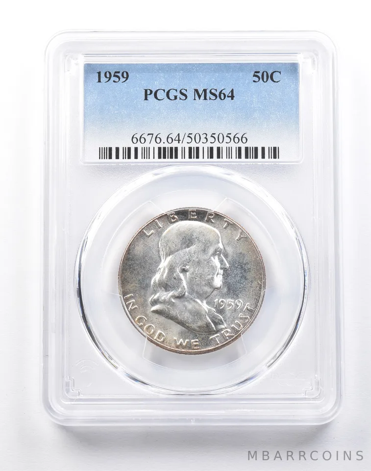 1959 Franklin Half Dollar Type 2 Reverse MS64 PCGS *4100