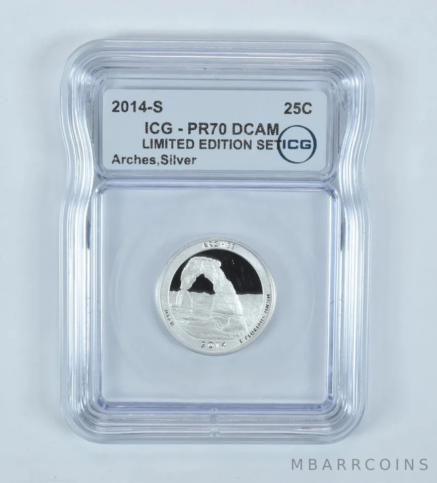 2014-S Washington Quarter Silver ATB Arches Limited Edition PR70 DCAM ICG