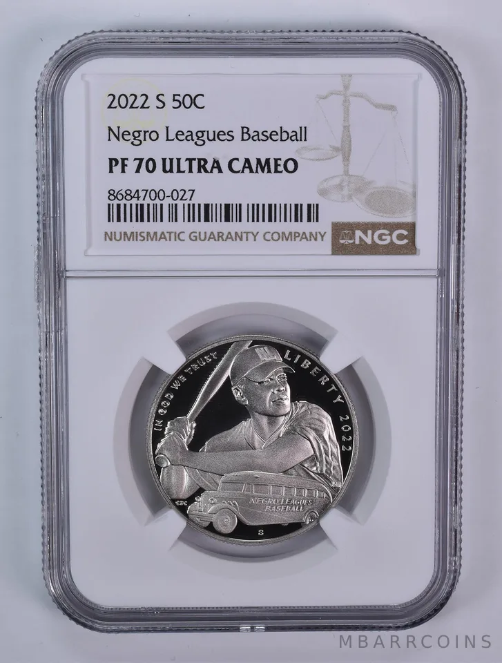 2022-S Negro Leagues Baseball Commemorative Half Dollar PF70 UCAM NGC