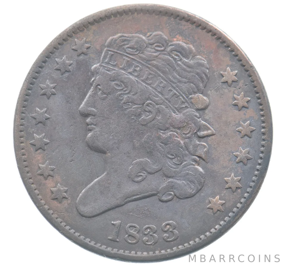 1833 Classic Head Half Cent *8882