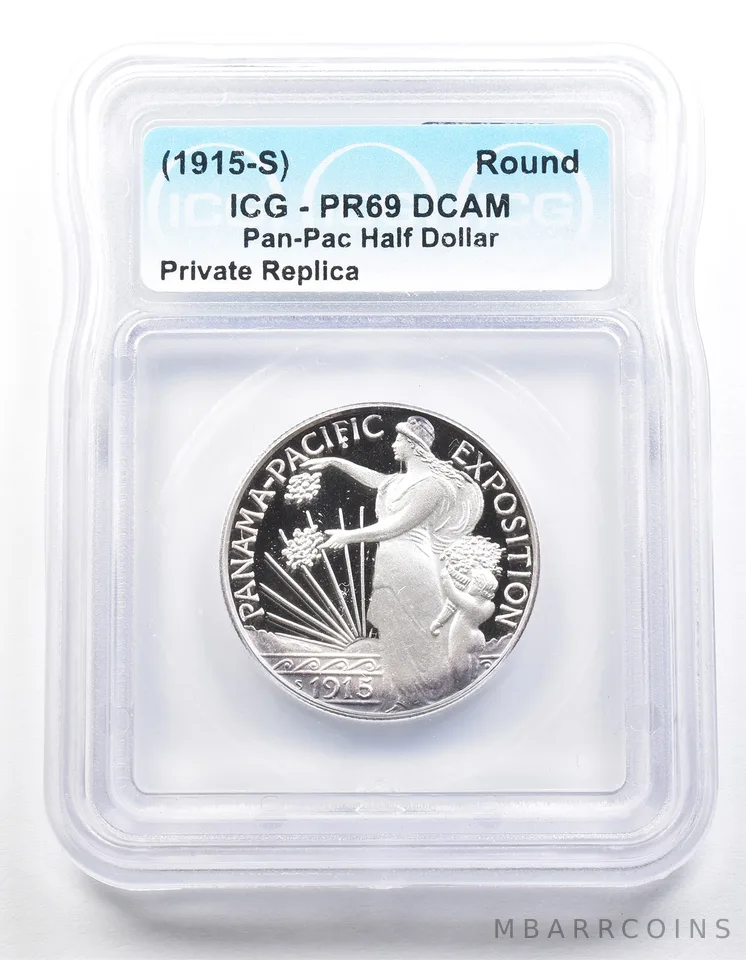 1915-S Panama-Pacific Half Dollar PR69 ICG Museum Gallery Strike a1265