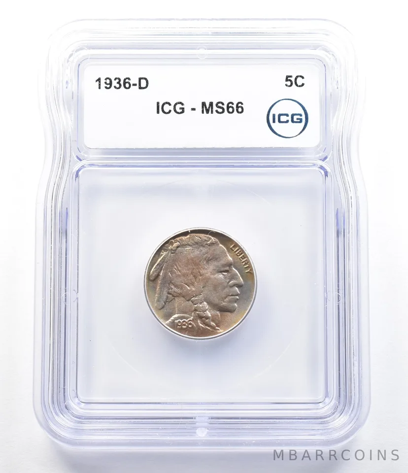 1936-D Indian Head Buffalo Nickel MS66 ICG *6951