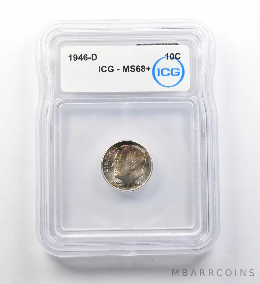 1946-D Roosevelt Dime MS68+ ICG *8221