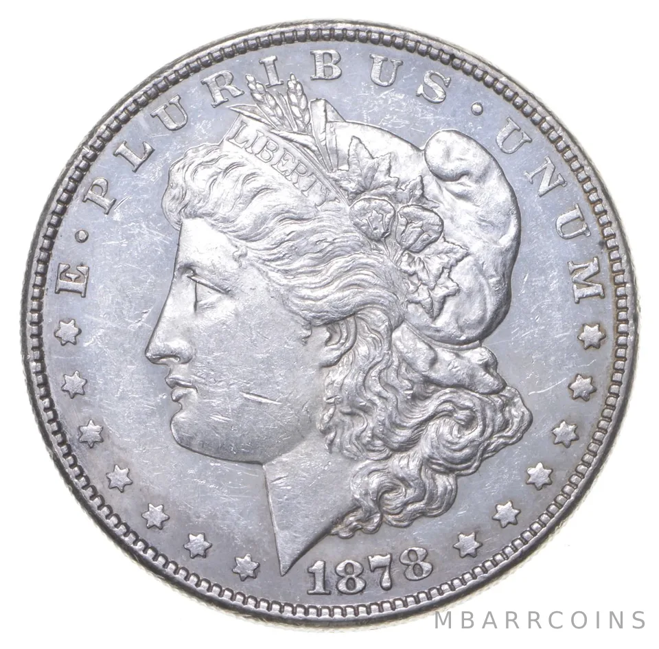 1878 Morgan Silver Dollar - 8TF - V6 - Veds PL a5619