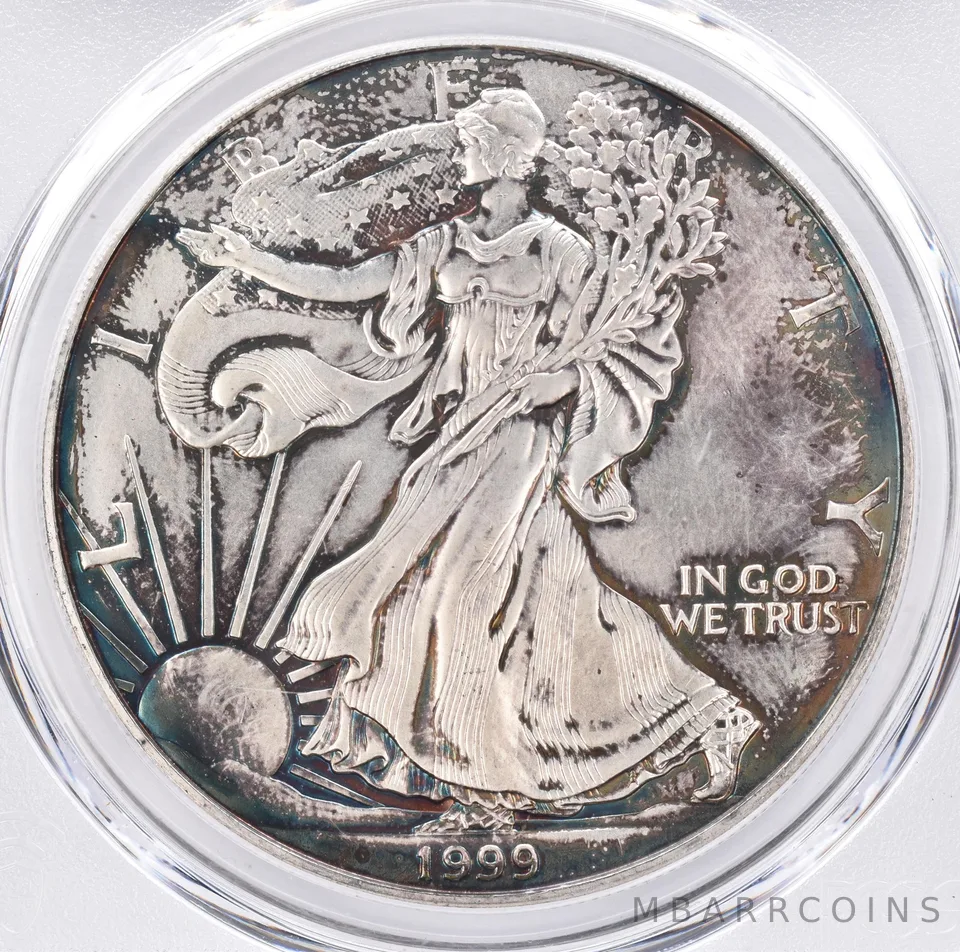 1999 American Silver Eagle MS67 PCGS Beautiful Tone *1347
