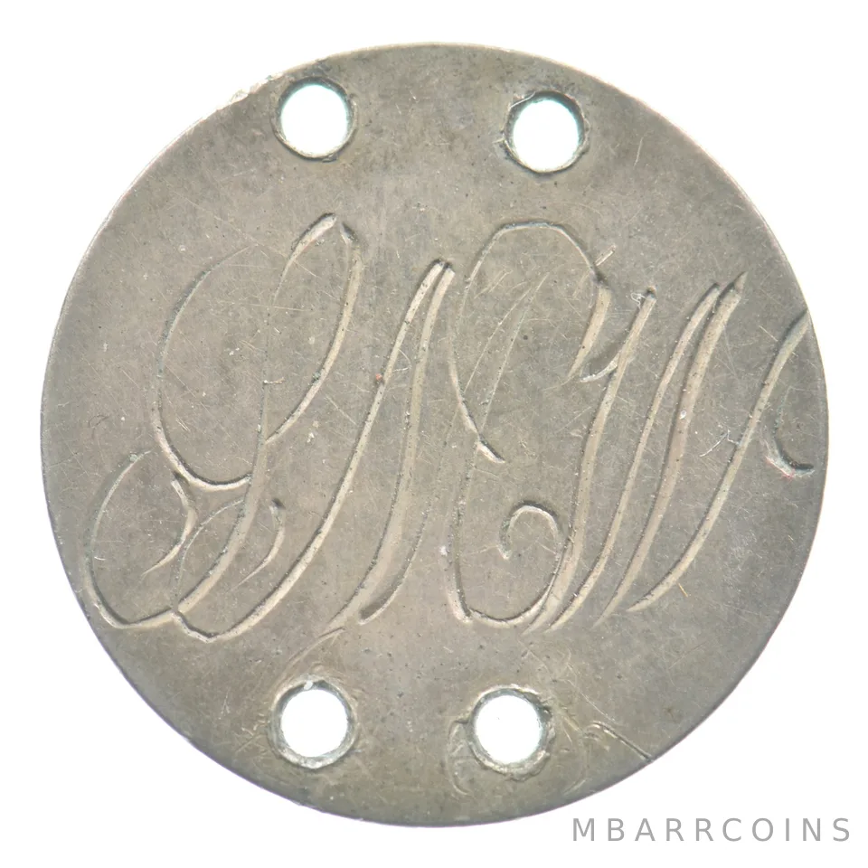 1850s Three Cent Silver Trime Love Token SMW Victorian *5479