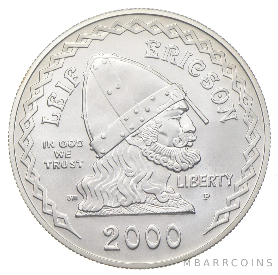 2000-P Unc Leif Ericson Commemorative Silver Dollar $1