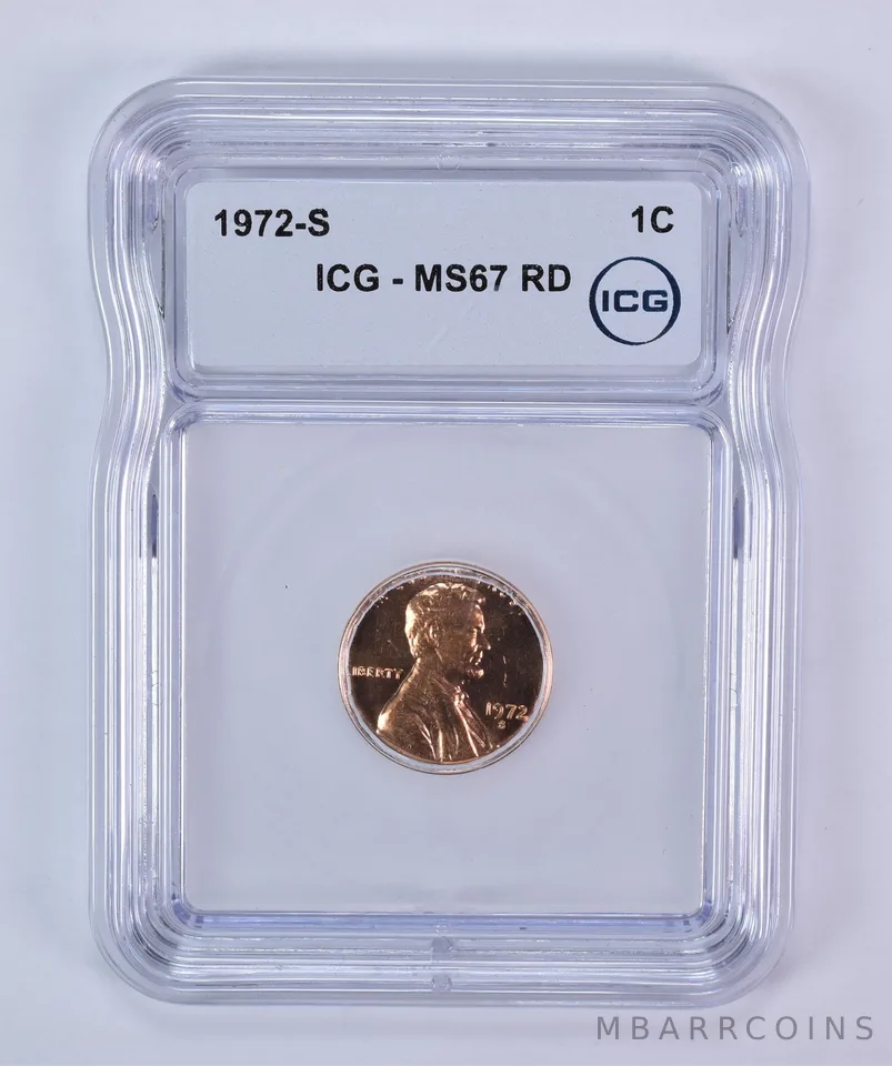 1972-S Lincoln Memorial Cent MS67 RD ICG