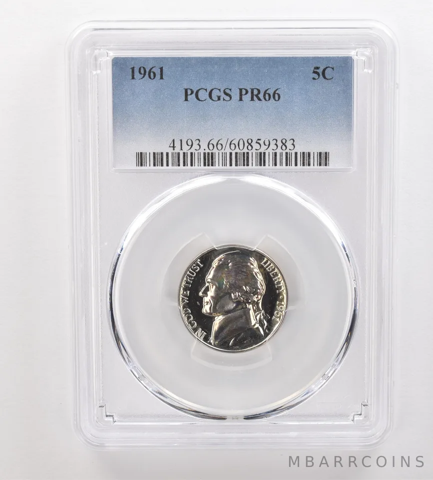 1961 Jefferson Nickel PR66 PCGS Beautiful Tone *3284