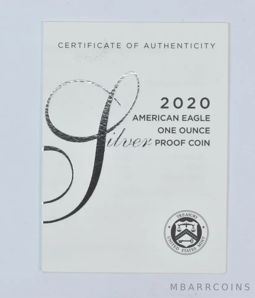 COA 2020-W American Silver Eagle Proof