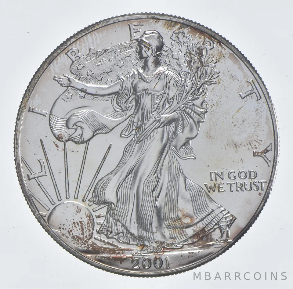 Better Date 2001 American Silver Eagle 1 Troy Oz .999 Fine Silver *466