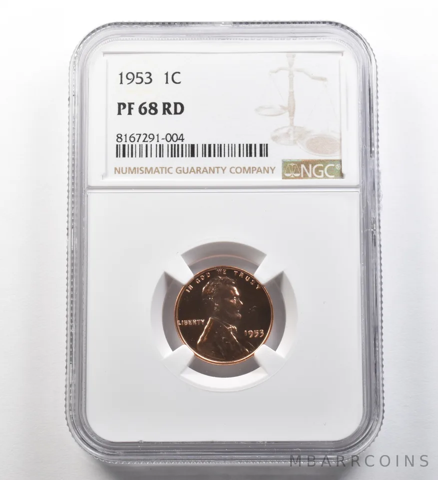 1953 Lincoln Wheat Cent PF68 RD NGC *8108