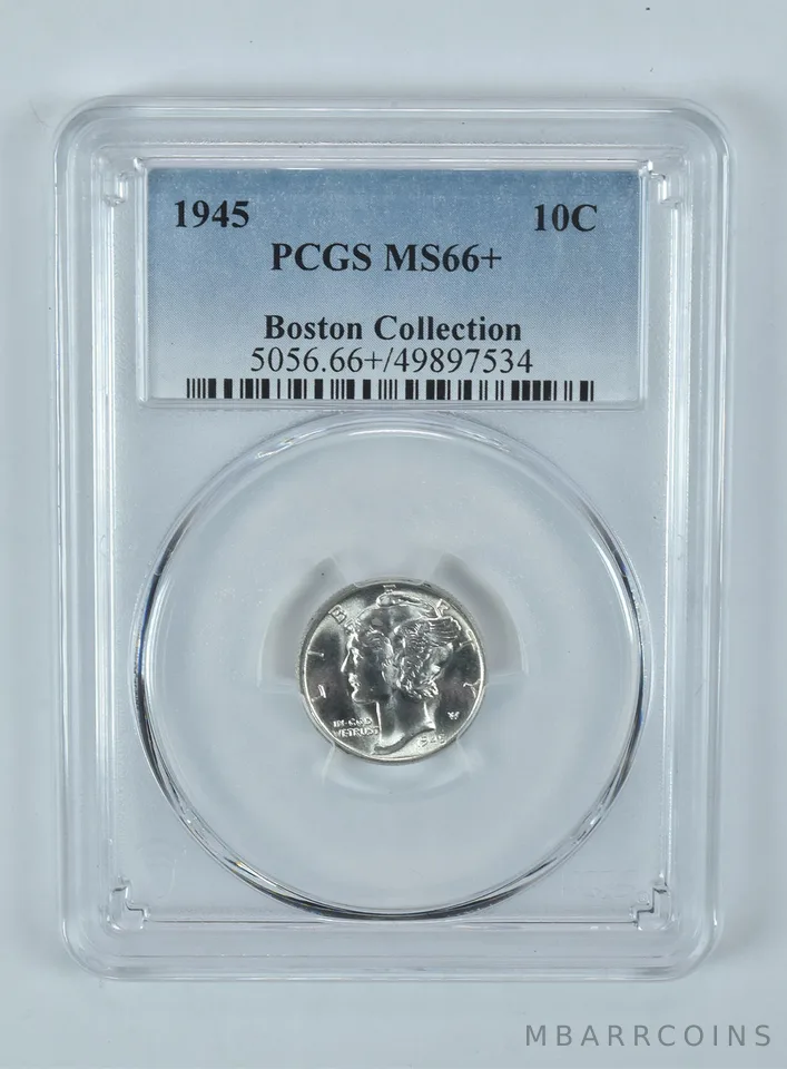 1945 Mercury Dime Boston Collection MS66+ PCGS