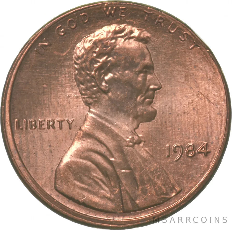 1984 Lincoln Memorial Cent Double Die Obverse a2800