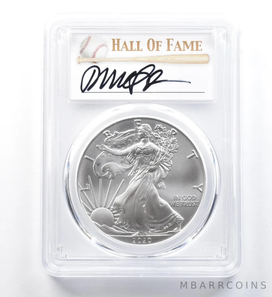 2020 American Silver Dollar Ryne Sandberg FDOI MS70 PCGS *1247