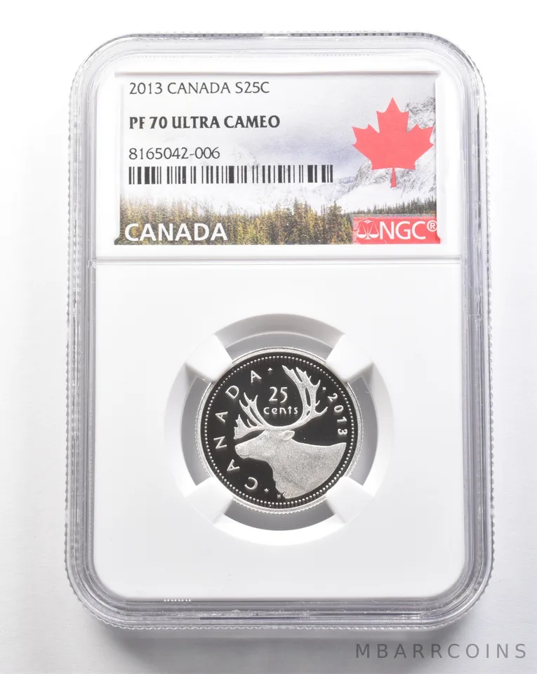2013 Canada 25 Cents Silver PF70 UCAM NGC a7424