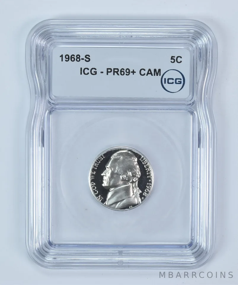 1968-S Jefferson Nickel PR69+ CAM ICG