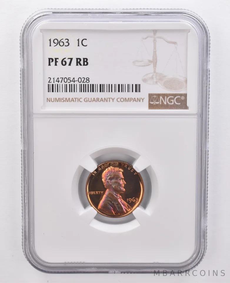 1963 Lincoln Memorial Cent PF67 RB NGC Beautiful Tone *0103