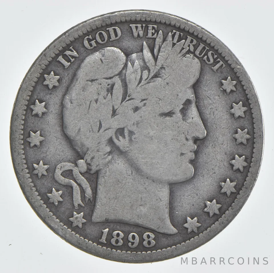 1898-O Barber Half Dollar 90% Silver VG Condition