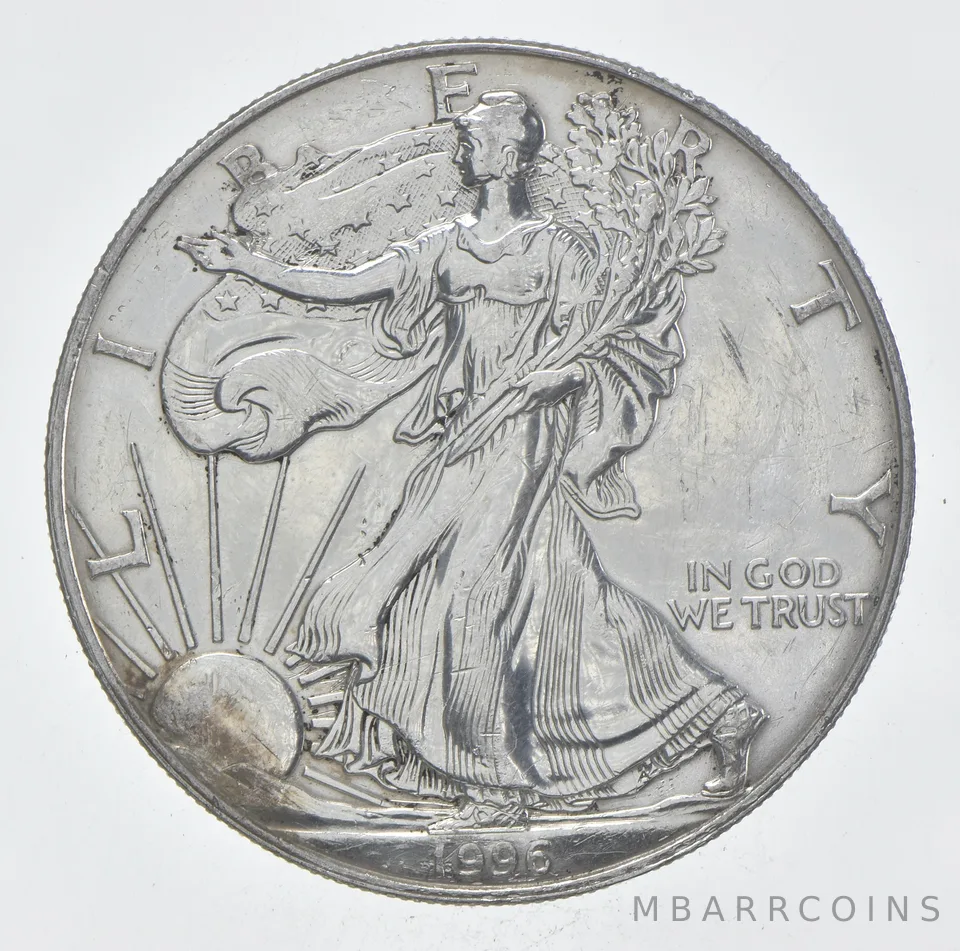 Rarest 1996 American Silver Eagle - Key Date - Rare LOW MINTAGE *343