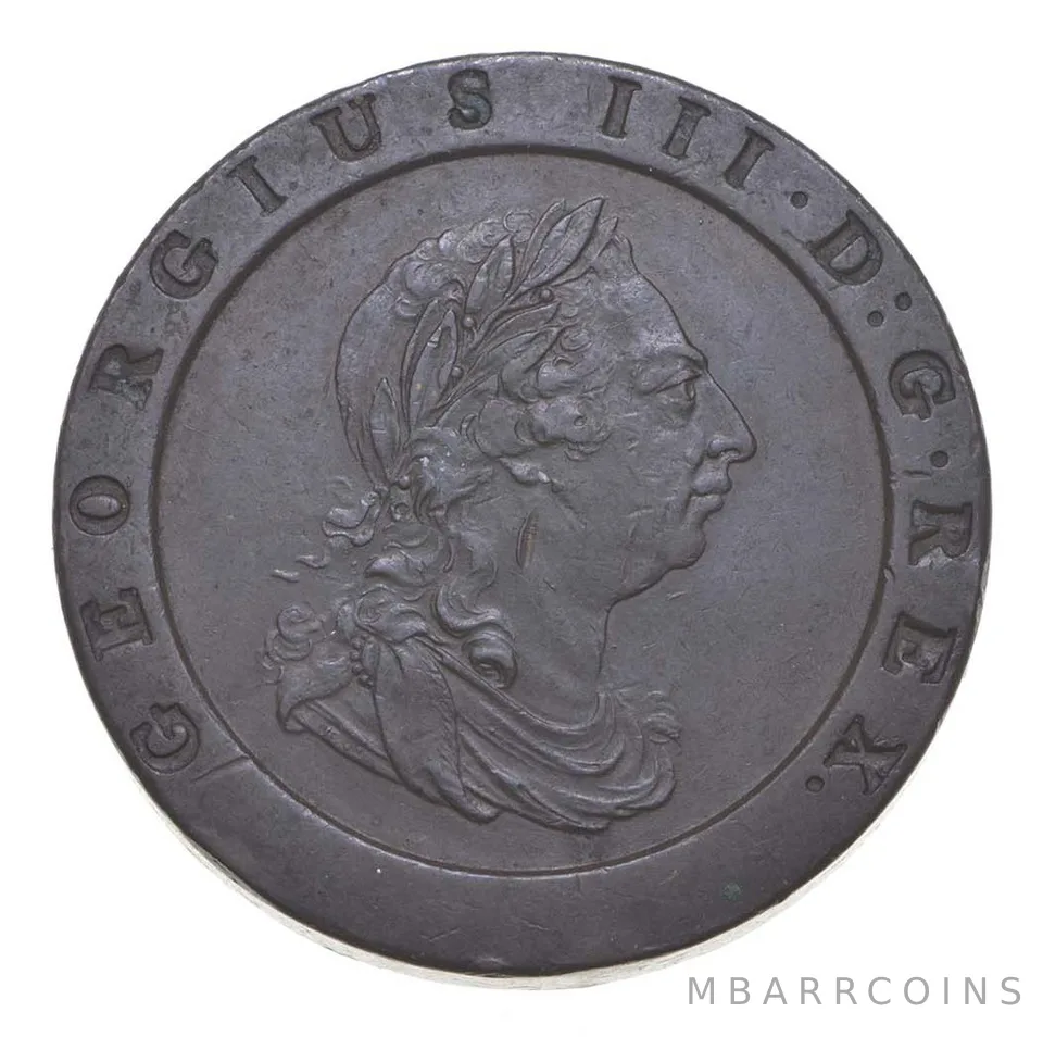 1797 United Kingdom 2 Pence Great Britain Cartwheel a5132