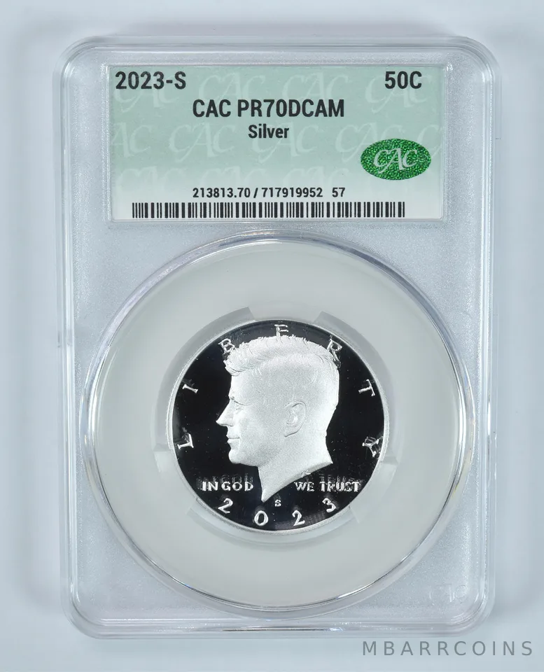 2023-S Kennedy Half Dollar Silver PR70 DCAM CAC CACg