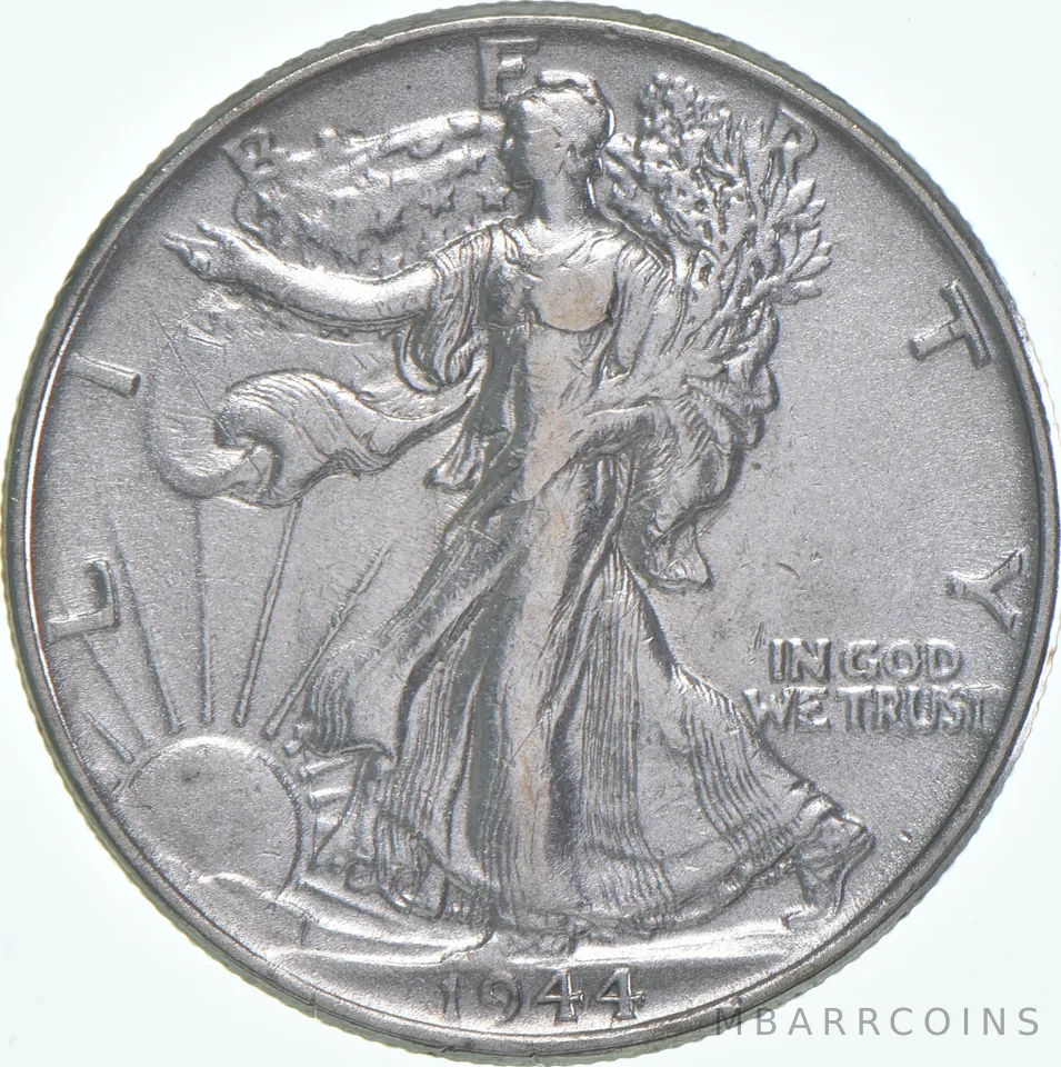 XF/AU 1944 Walking Liberty Half Dollar Polished 90% Silver