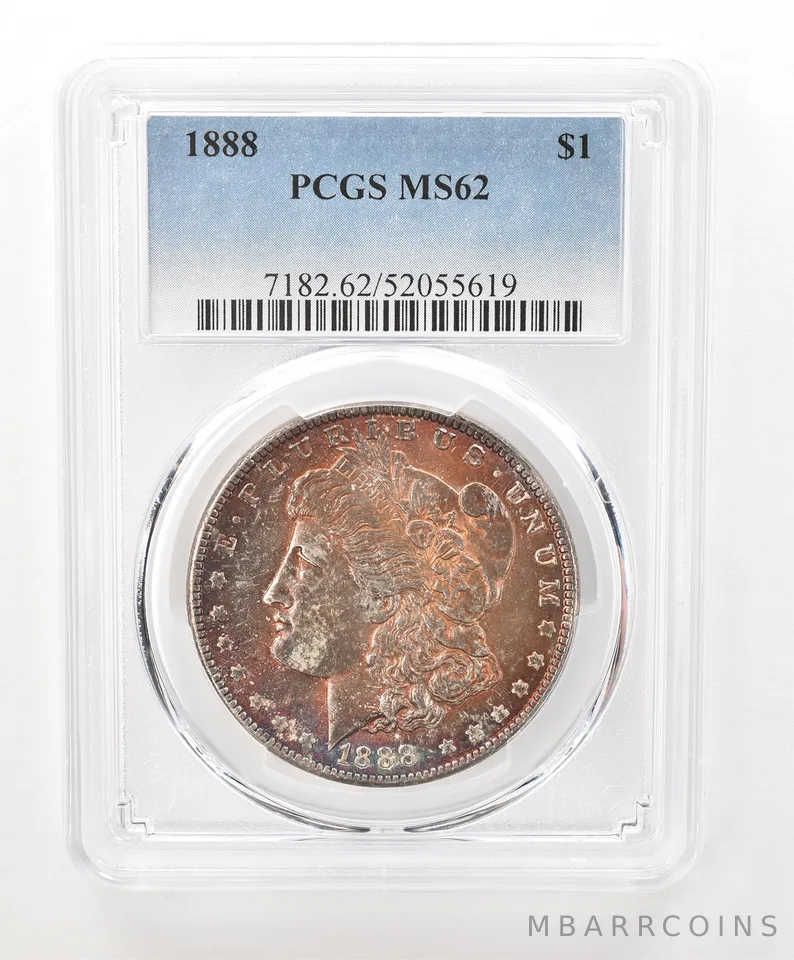 1888 Morgan Silver Dollar MS62 PCGS Beautiful Tone *6636