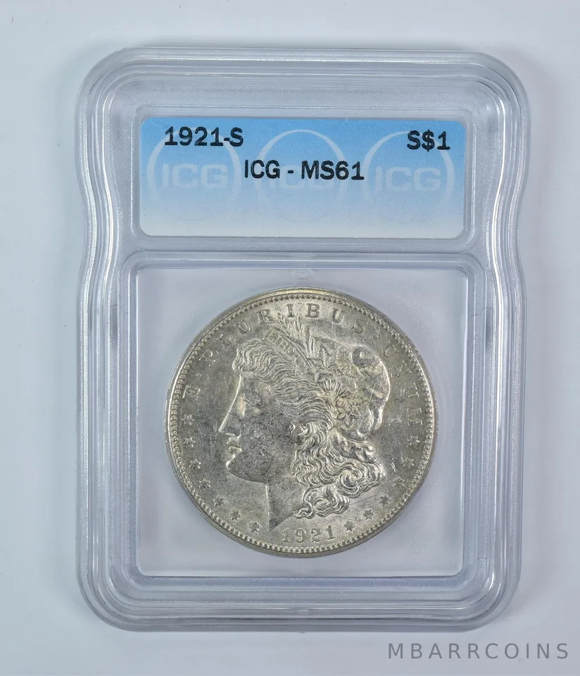 1921-S Morgan Silver Dollar MS61 ICG