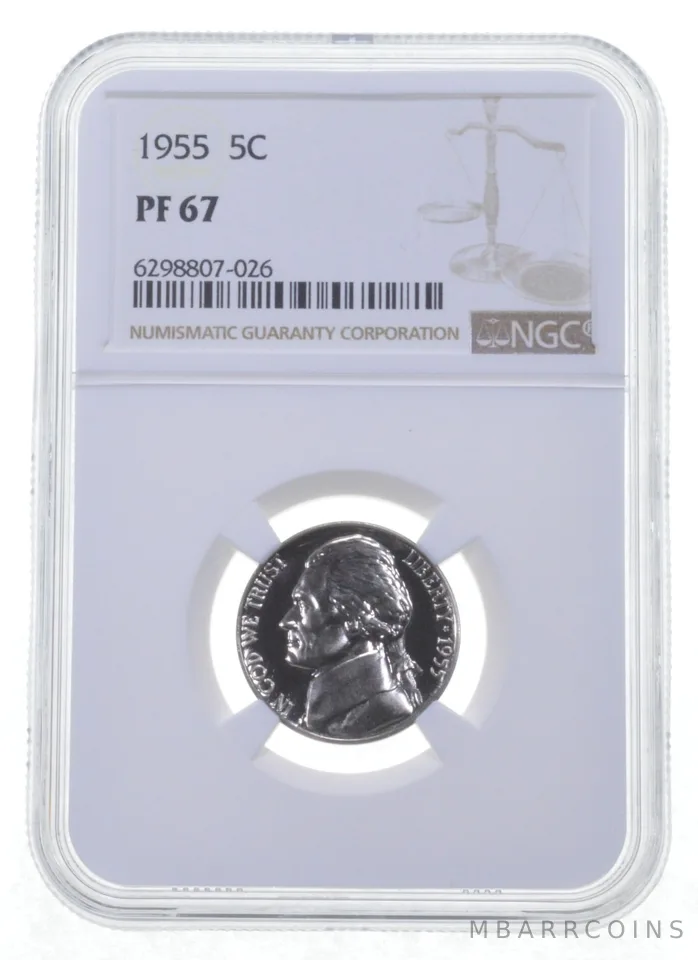 1955 Jefferson Nickel PF67 NGC PR Proof