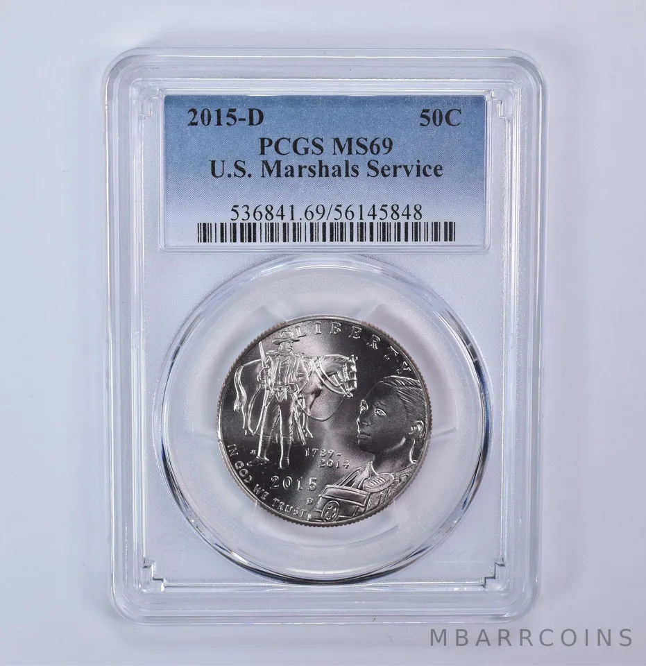 2015-D US Marshals Service Commemorative Half Dollar MS69 PCGS