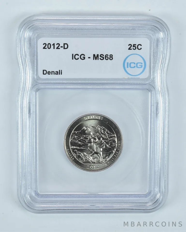 2012-D Washington Quarter ATB Denali MS68 ICG
