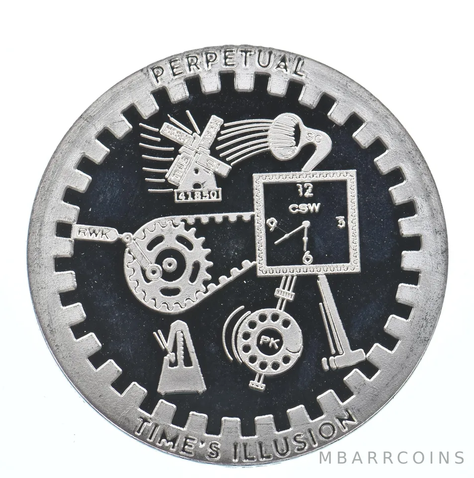 1 Oz Silver Round Chautauqua Silver Works Perpetual Time's Illusion *1675