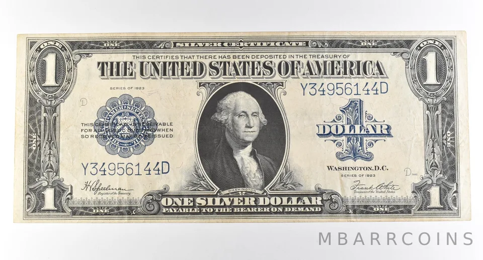 1923 $1 Silver Certificate Large Note Blue Seal *2992