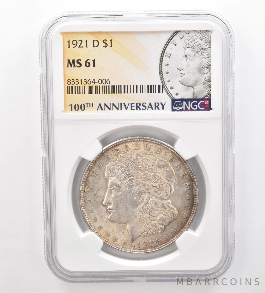 1921-D Morgan Silver Dollar MS61 NGC Beautiful Tone *7426