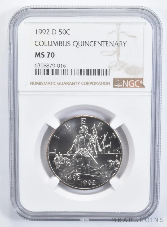 1992-D Christopher Columbus Commemorative Half Dollar MS70 NGC
