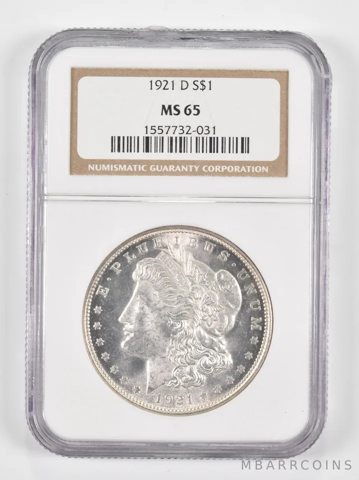 MS65 1921-D Morgan Silver Dollar NGC Vam *1258