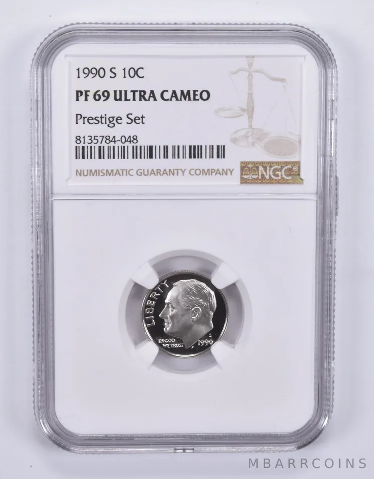 1990-S Roosevelt Dime Prestige Set PF69 UCAM NGC Brown Label